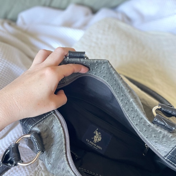 Vintage Y2K U.S POLO purse. NWOT black and grey  shoulder bag old money style - Picture 6 of 6